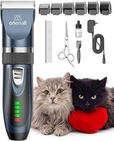 oneisall Profi Haarschneidemaschine Katze Hund, Leise Schermaschine Blau
