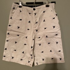  Sharks-Wonder Nation White w/ Blue Sharks Size 16 Boys Shorts