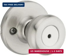 Kwikset Tylo Interior Privacy Door Knob with Lock, Door Handle For Bathroom and