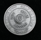 1/2 oz Silver .999 Medal-  Serenity Prayer AA Token Recovery Coin - 5 Years V