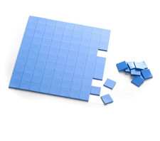 100 Pcs Blue Conductive Silicone Gelid Thermal Pad 100 100 0.5mm 100 100 1mm