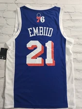 NBA Apparel Philadelphia 76ers Jersey Joel Embiid #21 Tank Men's XL X-Large New