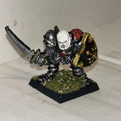 Citadel Chaos Skull Warrior w/ Shield & Sword - Painted Metal Miniature Vintage