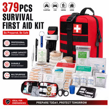 379PCS Emergency Survival First Aid Kit Trauma Medical Supplies Camping Travel