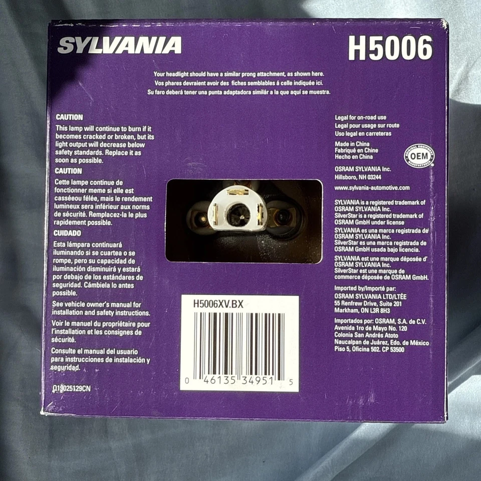 SYLVANIA H5006 XtraVision Sealed Beam – Reliable Halogen Headlight Bulb (1PC)! - Image 2 of 3