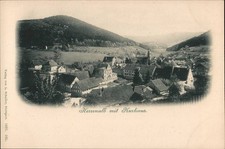 Bad Herrenalb, Germany Arial view of Herrenalb with Spa Building Postcard