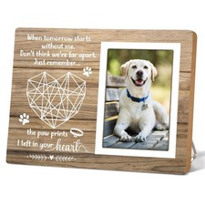 Pet Memorial Picture Frame, Dog or Cat Remembrance Photo Frame, Sympathy Gift...