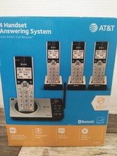 AT T Cordless Phone Answering System W/ Caller ID  4 Handsets CL82407 DECT6.0