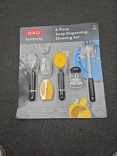 OXO SoftWorks 6-Piece Soap Dispensing Brush Set