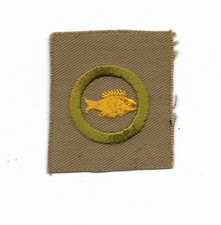 vintage square Angling Fishing merit badge - Boy Scout