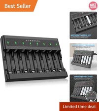 Smart 8-Slot AA AAA USB Charger - Efficient Charging with Safety Monitoring