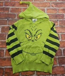 The Grinch Girls Hooded Christmas Sweater Sz 4t Guc