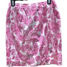 Vintage 90s LILLY PULITZER Owls Parrots Skirt Size 2 Glow in the Dark Circles