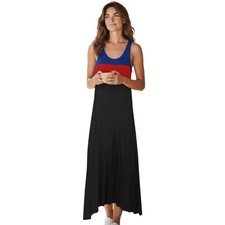 Calvin Klein Colorblock Maxi Dress Blue Red Black Sleeveless NWT 6/Small  Bold