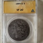 1889-CC Morgan Silver Dollar $1 Coin Carson City ANACS VF20 Circulated