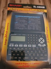 Sharp Memo Master EL-6710SB 34KB 3-Line B W LCD Organizer Calendar/Calc
