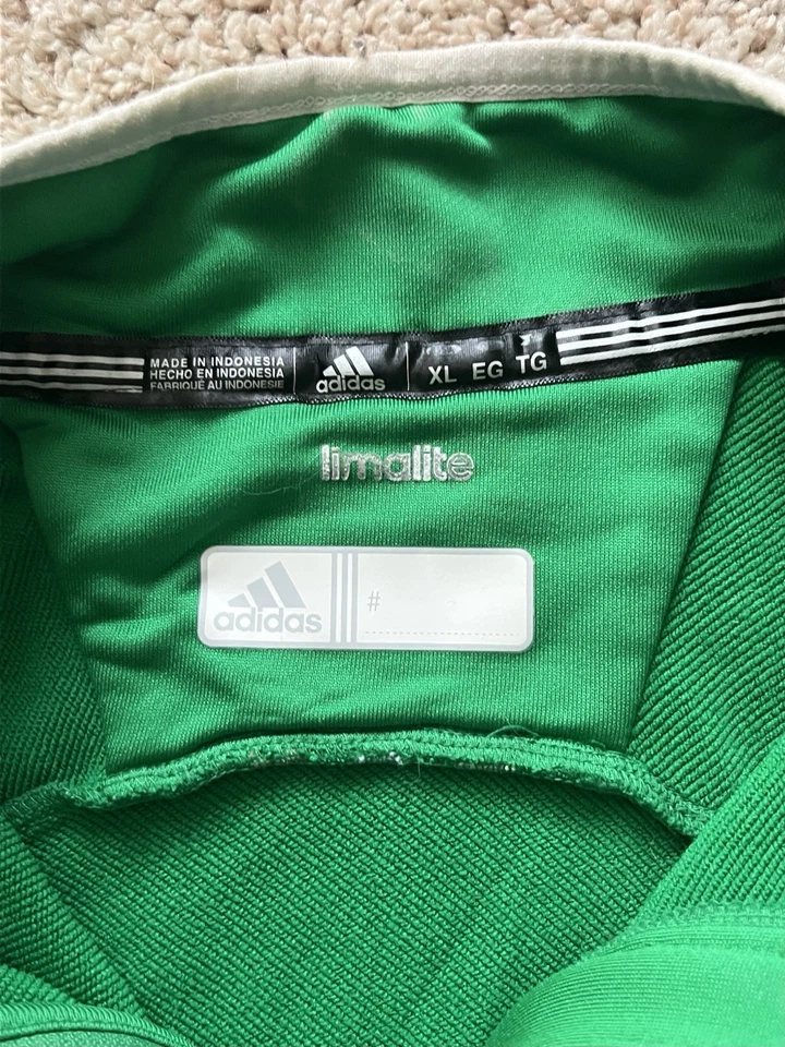 Green adidas Men’s Notre Dame Football LS Quarter Zip. Size XL - Image 4 of 4