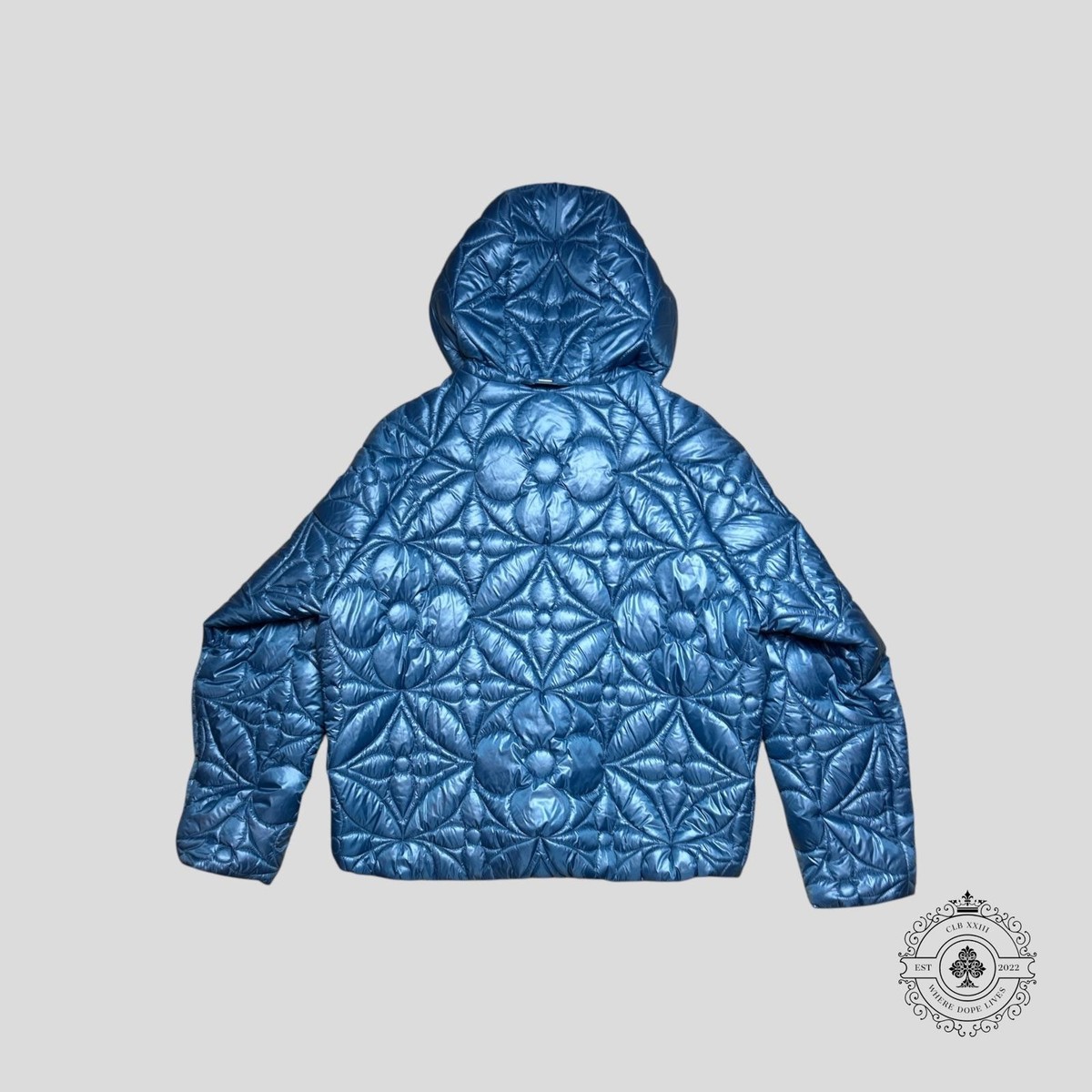 Louis Vuitton LVSE Flower Quilted Hoodie Jacket in Blue | eBay