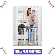 Regalo Easy Step 38.5" Baby Gate – Walk Thru w 6" Extension & Pressure Mount Kit