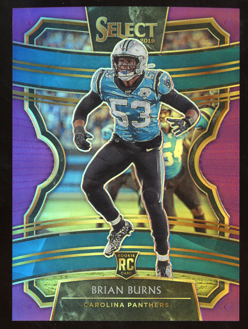 2019 Panini Select Purple Prizm #35 Concourse Brian Burns /75