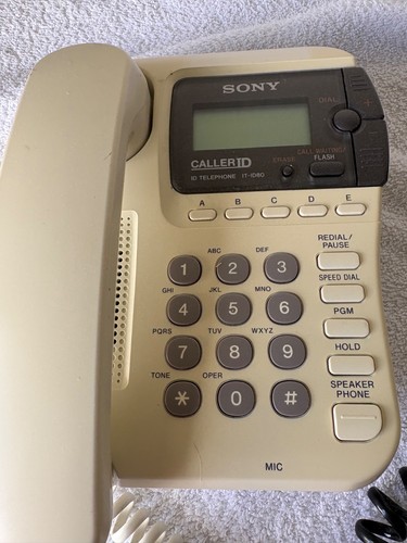 2 Sony IT-ID70 Caller ID Multi-Function Phone LCD Display AC Cord-Free Operation
