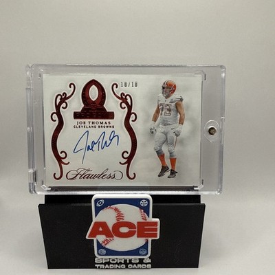 2019 Panini Flawless Joe Thomas #PBI-JTH On Card Auto Red /10