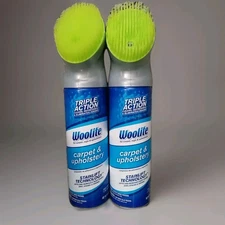 (2-Pack) Woolite CARPET UPHOLSTERY Foam Cleaner Odor Stain Remover with Brush