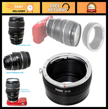 Manual EF Lens to E Mount Adapter for Sony Mirrorless Cameras - Compatible with