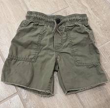 OshKosh B'gosh Cargo Shorts 3T Unisex Baby Toddler Green Elastic Waist Pockets