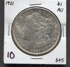 1921-US Morgan Silver Dollar- AU