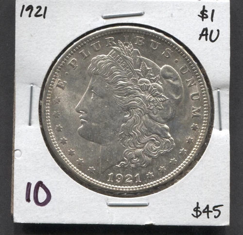 1921-US Morgan Silver Dollar- AU