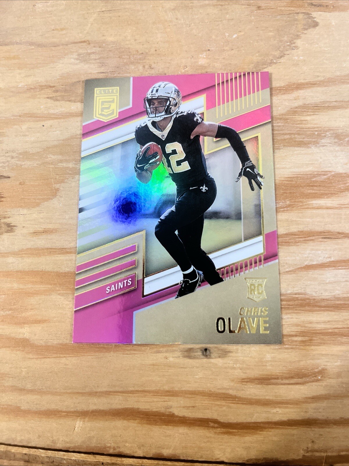 2022 Donruss Elite Chris Olave Pink Parallel RC Rookie Card #122 Saints