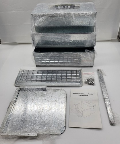 Alimentador automático de pollos de 26 lb de 10 libras portátil con bloqueo a prueba de plagas, roedores e intemperie - Imagen 9 de 15