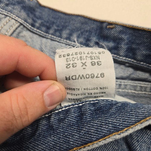 Wrangler Jeans Mens 36x28 Blue Relaxed Fit Straight Leg Med Wash Denim 9760WDR - Picture 4 of 11