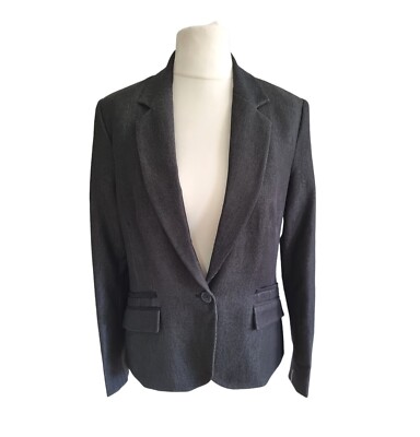 MANGO Damen einreihiger Anzug Jacke Blazer EU 42 UK 14 BRANDNEU MIT ETIKETT