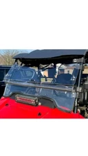 Clear Flip Windshield Scratch Resistant For 14-24 Honda Pioneer 700/700-4 Models