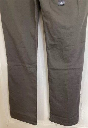 Chaps New Boy's Pants 18 Husky Grey Flat Front Stretch Adjustable Waist - Picture 3 of 12