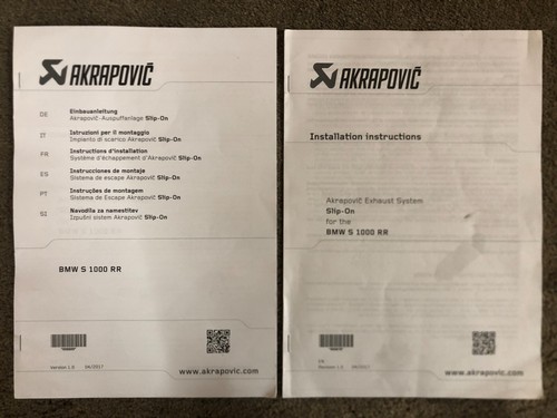 Akrapovic titanium exhaust Auspuff Dämpfer BMW S1000RR S 1000 RR 2017 2018 - Picture 3 of 24