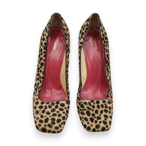 Kate Spade New York Damen Fell Leopardenmuster Blockabsatz ─ 6,5 B 288 $ Italien verrückt - Bild 4 von 11