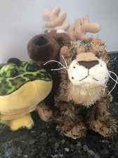 Ganz Webkinz Lot Of 3 Reindeer Bullfrog  Leopard NO CODES Fast Shipping  