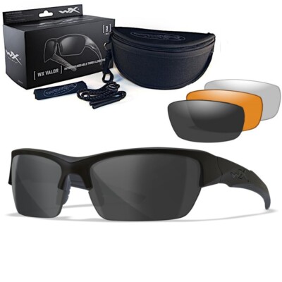 Wiley X - Valor 2.5 Grey, Clear Light Rust Matte Black Frame Tactical Brille