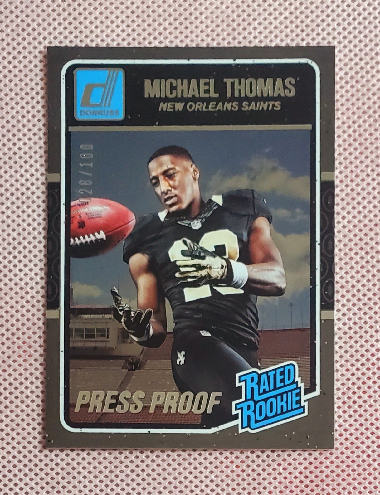 Michael Thomas Panini Donruss #386 Press Proof Silver