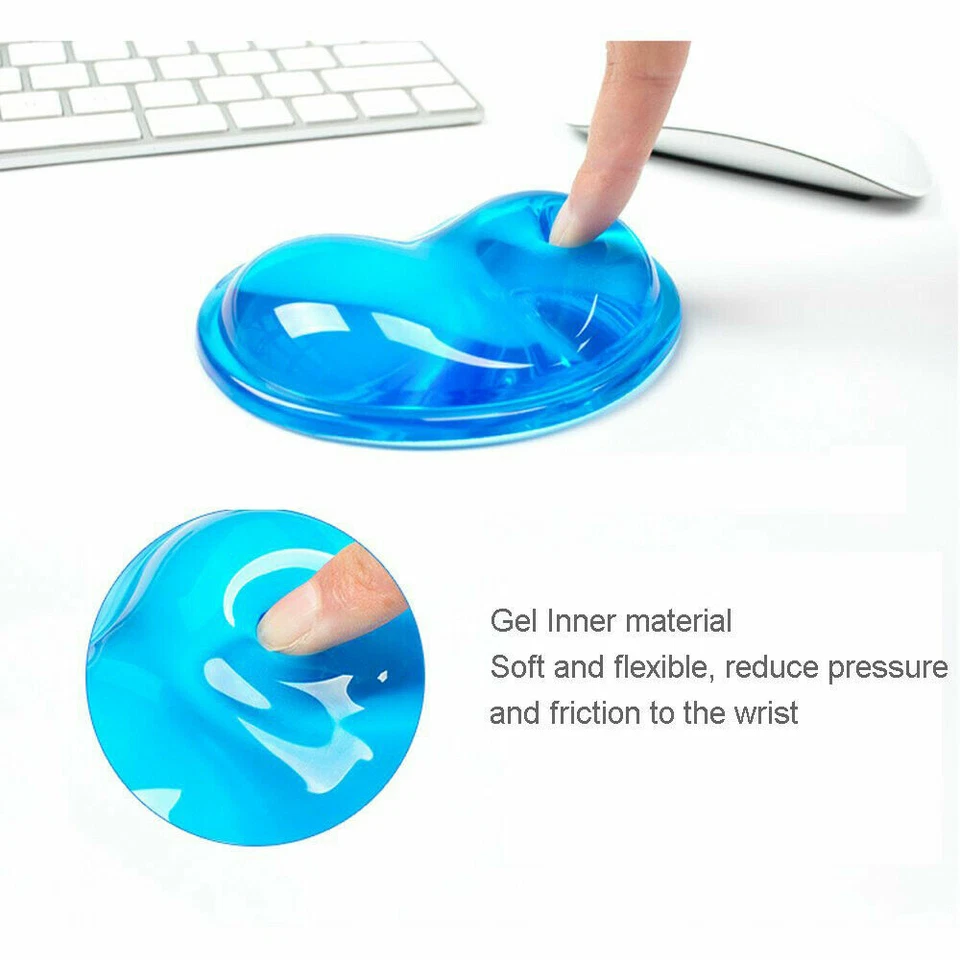 Silicone Gel Wrist Rest Cushion Ergonomic Mouse Pad Reduce Wrist Fatigue Pain - Image 3 of 4