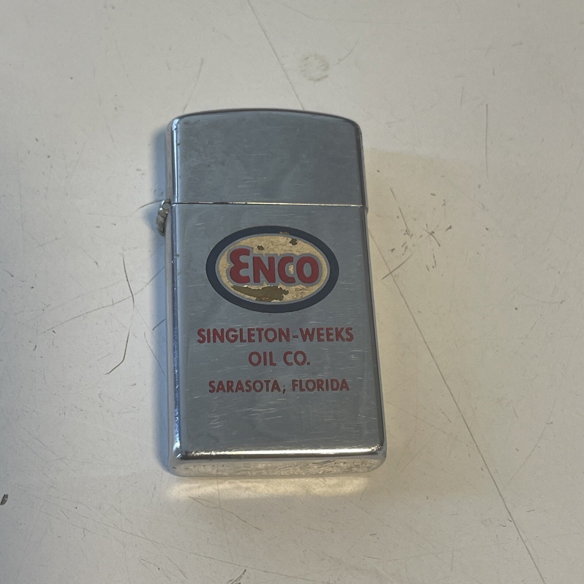 ESSO Vintage Zippo Lighter ENCO Slim | eBay