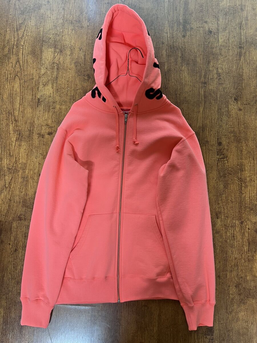 Supreme Bone Zip Up Sweatshirt Hot Pink 2018 (FW18SW17 Supreme Bone Zip Up Sweatshirt Hot Pink 2018 (FW18SW17
