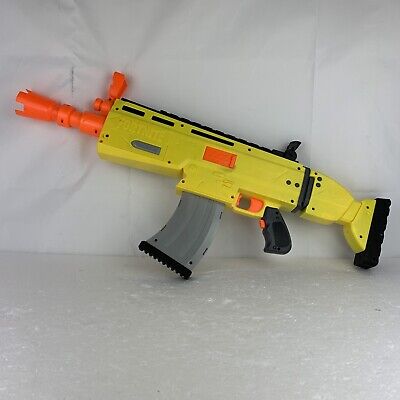 Fortnite NERF Yellow Gun Scar AR-L Elite Automatic Blaster Soft Foam Darts | eBay