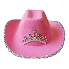 LED Pink Western Hat