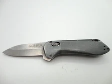 Gerber Highbrow Compact Assisted Flipper Plain Blade, Gray Aluminum Pocket Knife