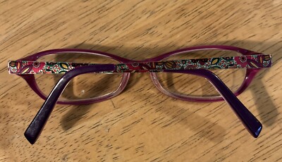 Vera Bradley Daisy Girls Eyeglasses FRAME ONLY Purple/Floral VLV - Used Reading