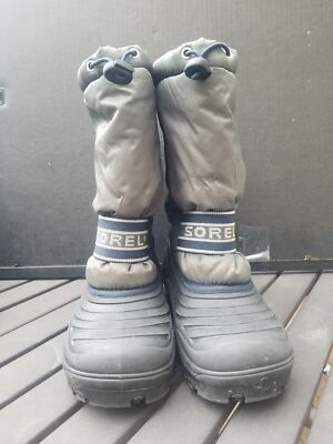 Sorel Cub Winter snow boot 7 8 8.5 blue grey pull on 